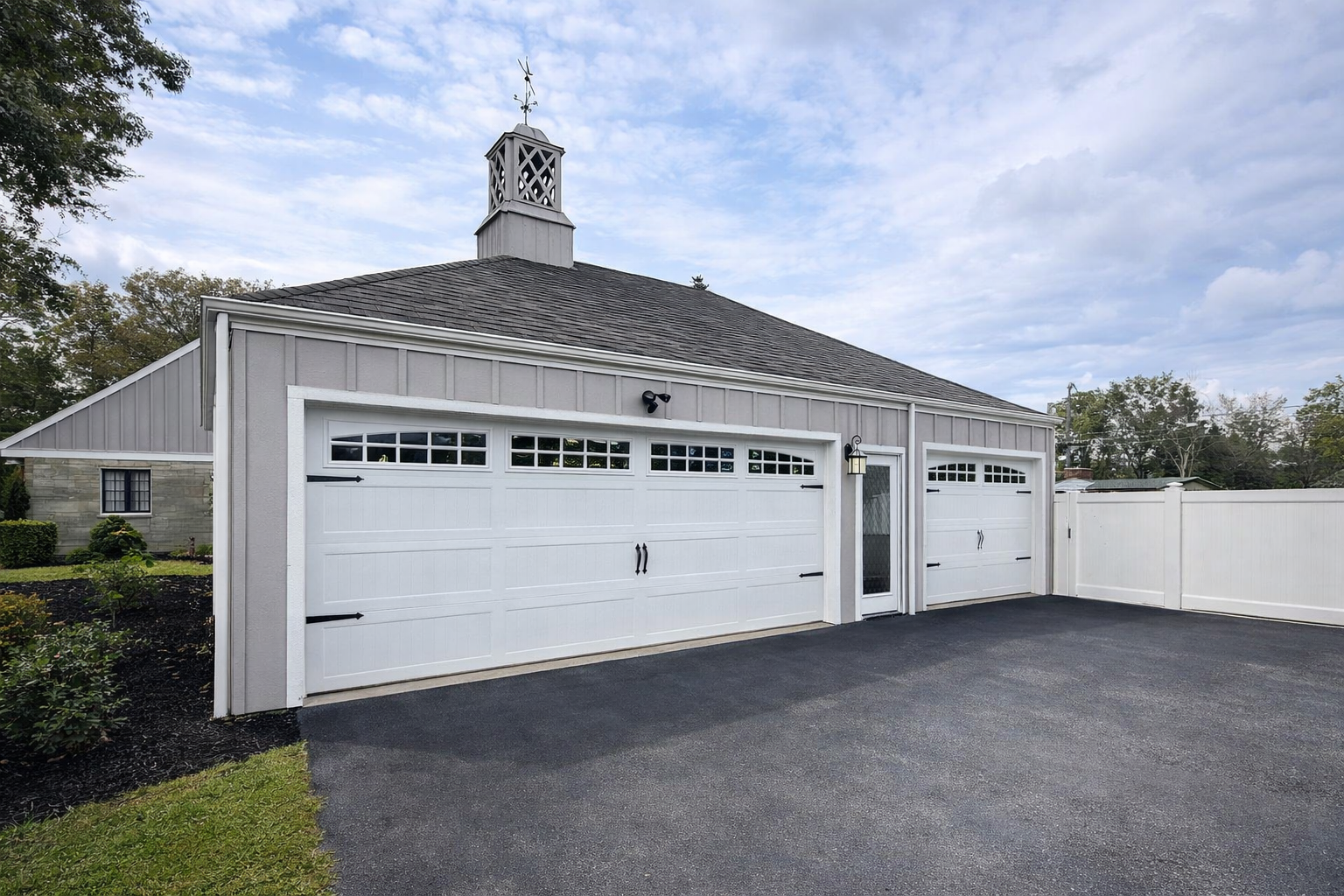 Detached garage exterior