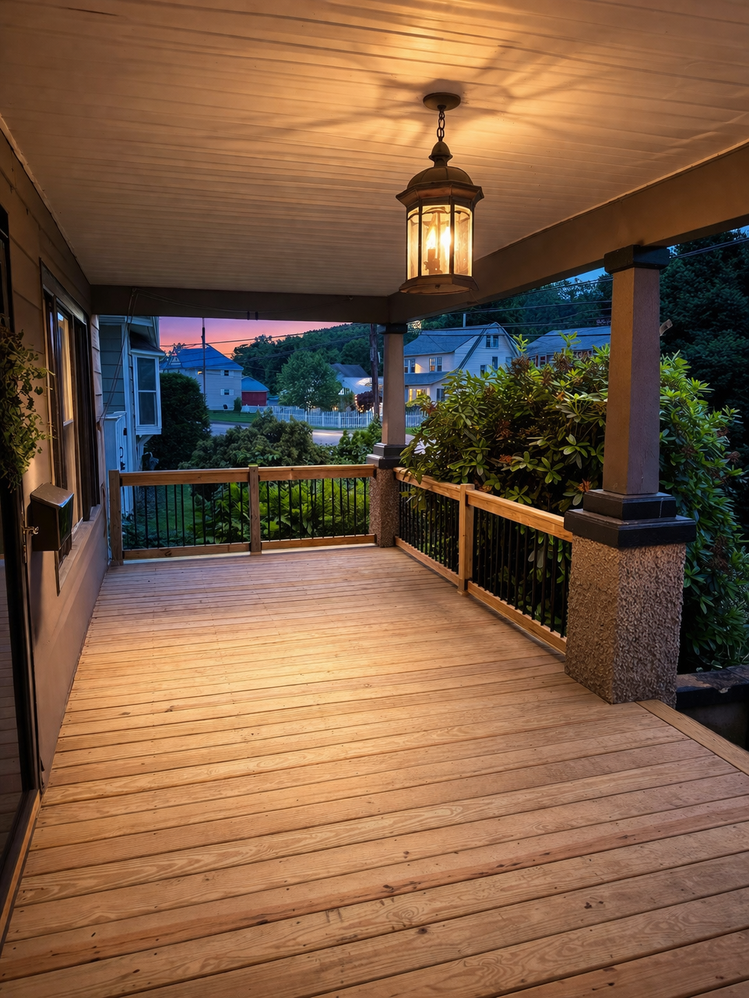 Backyard covered deck