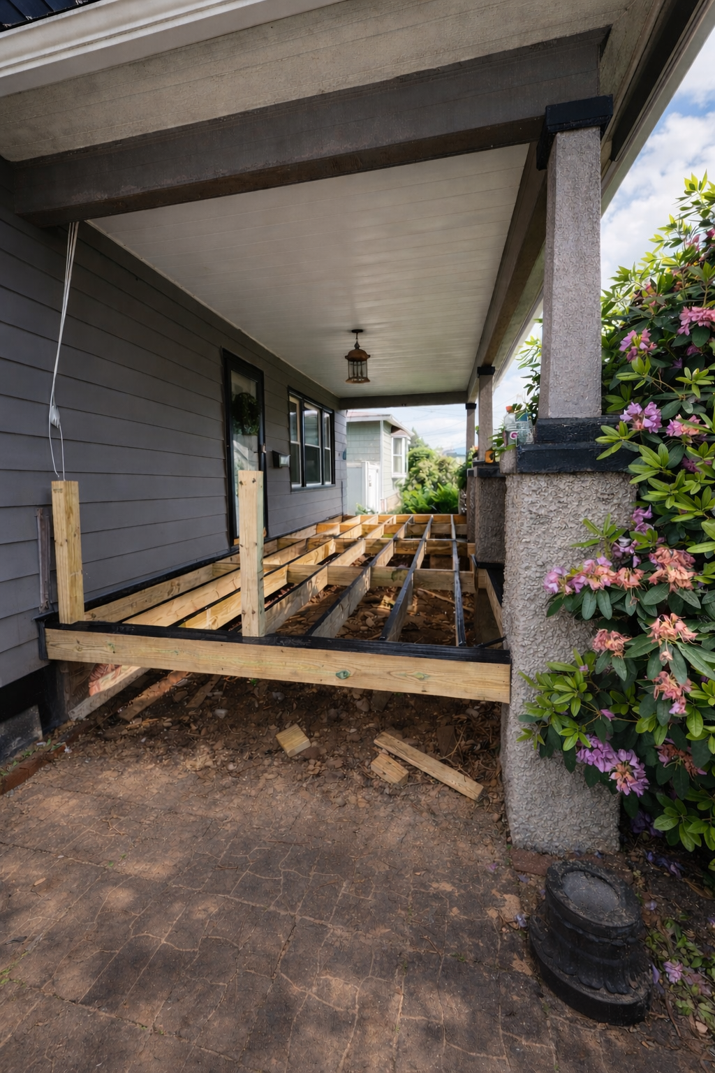 Deck framing construction