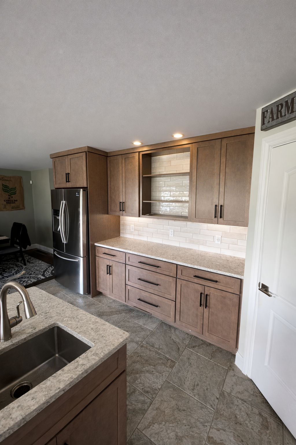 Custom cabinet detail in a finished kitchen