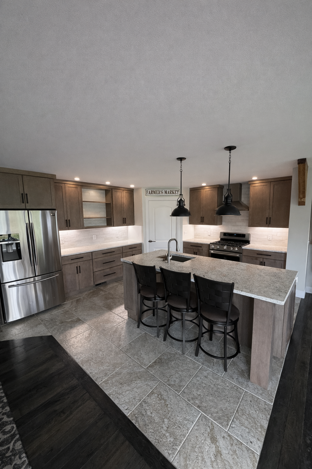 Trim and finish work in a kitchen remodel